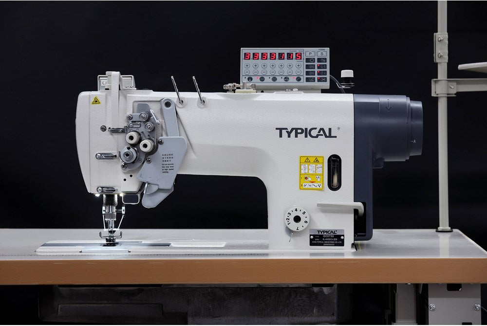 İptalli Direct Drive Motorlu İğne Transportlu Büyük Mekik Elektronik Çift İğne Dikiş Makinası