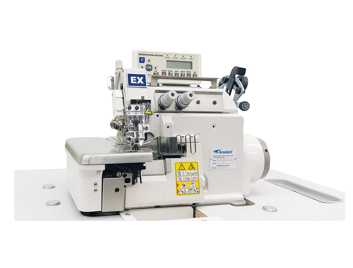 Broderi BD-2242EXT-32P2-E/PL Transportlu Giyotinli Cep Biye Overlok (Elektrikli)