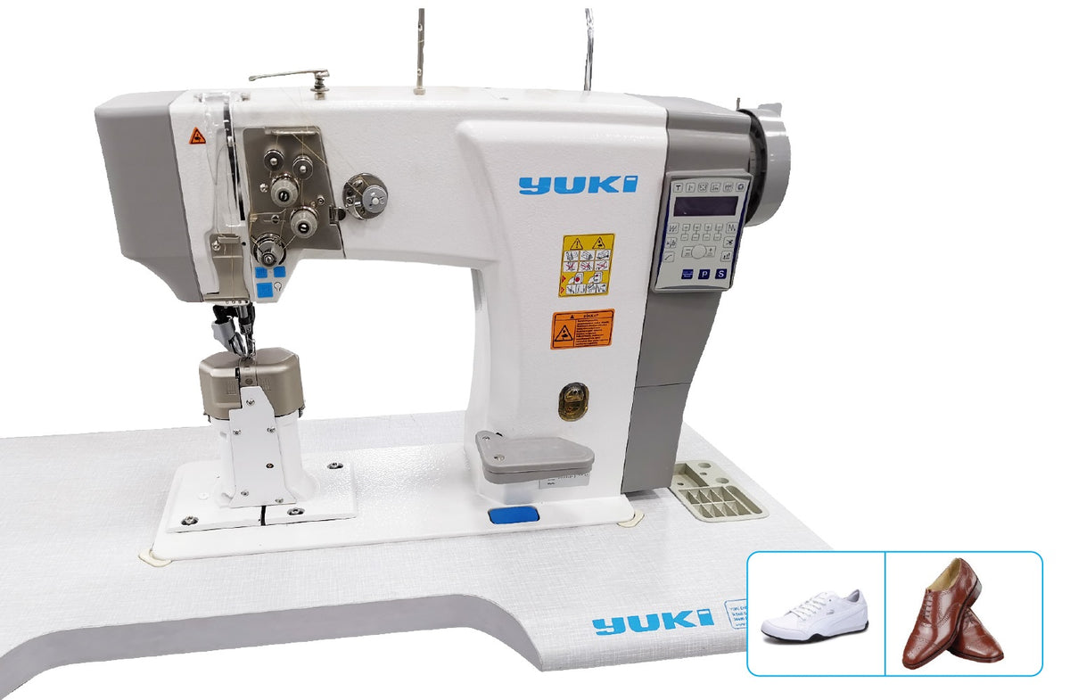 Yuki YK-9609BFT Saya Sütunlu İplik Kesmeli Çift İğne Kilit Dikiş Makinesi