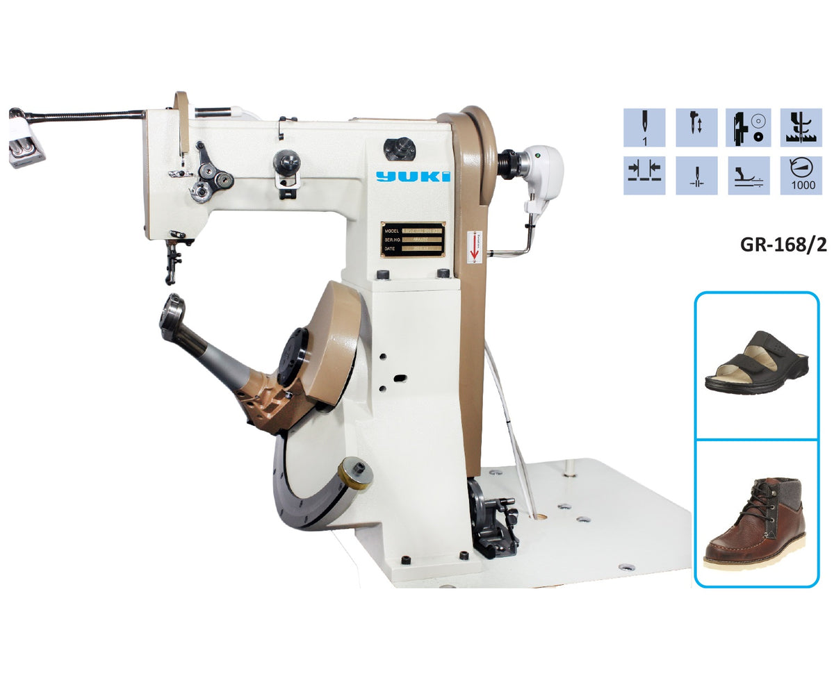 Yuki GR-168/2 Ayakkabı ve Terlik Taban Kilit Dikiş Makinesi Mekval