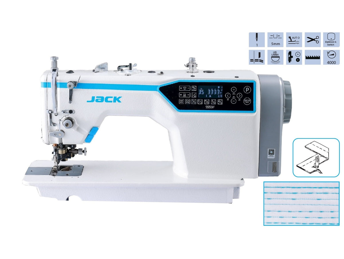 Jack JK-5559F-W Kenar Bıçaklı Otomatik Düz Dikiş Makinası