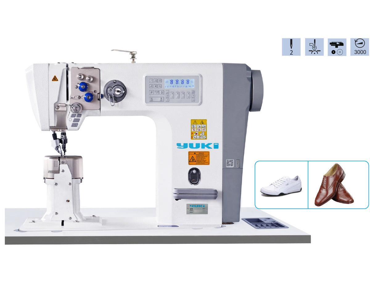Yuki YK-T3-2C Saya Sütunlu İplik Kesmeli Çift İğne Kilit Dikiş Makinesi
