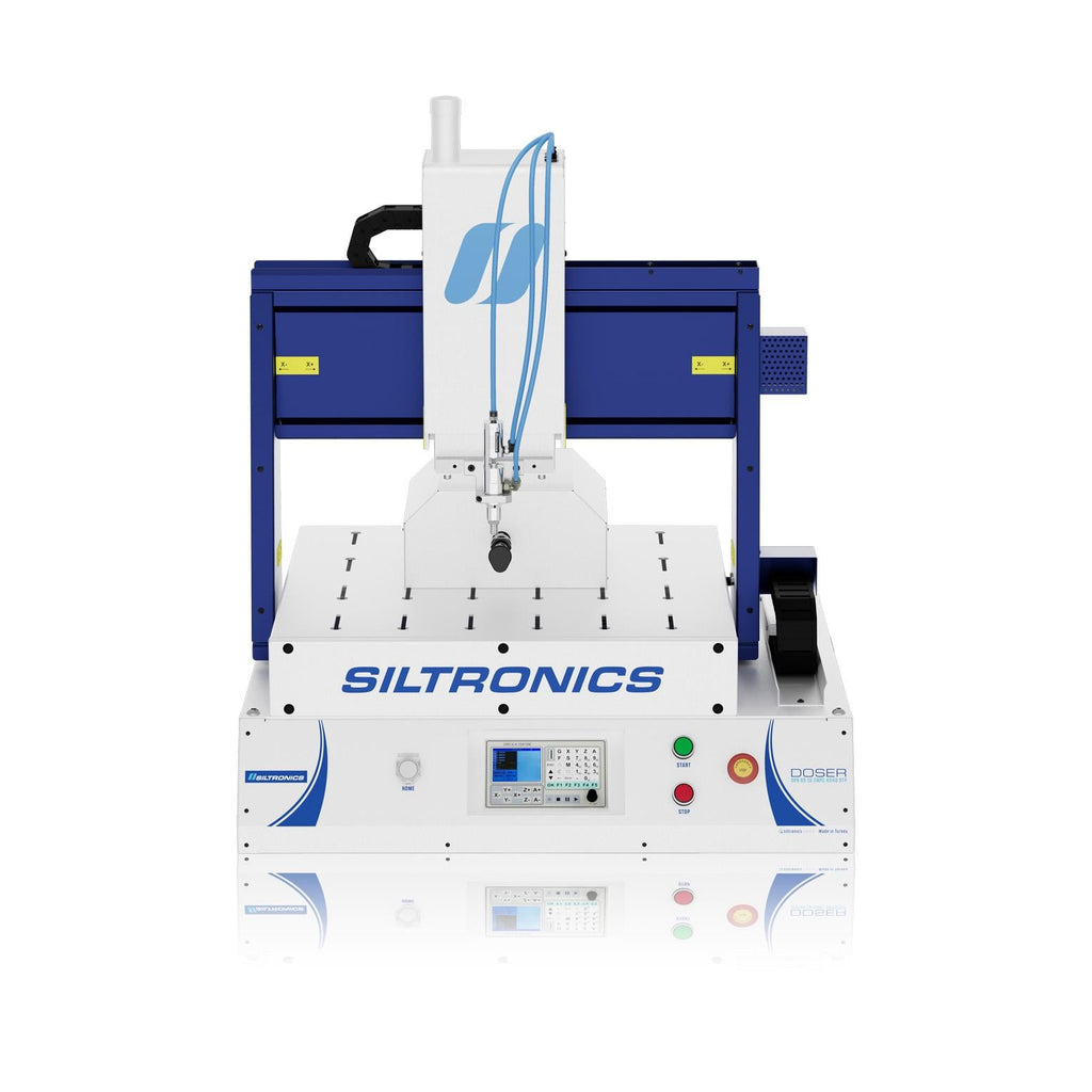 SILTRONICS “DOSER” CNC DOZAJLAMA MAKİNASI - MASA ÜSTÜ - 400 X 400 STEP MOTOR-AÇIK KABİN - 4 EKSEN
