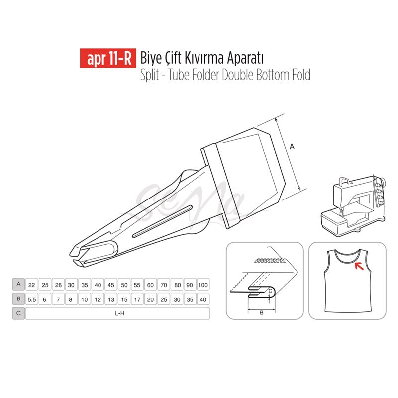 Biye Çift Kıvırma Apara 32x9mm / APR 11-R