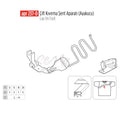 Çift Kıvırma Şerit Apara(Ayak Ucu)45x12mm/APR 237-D