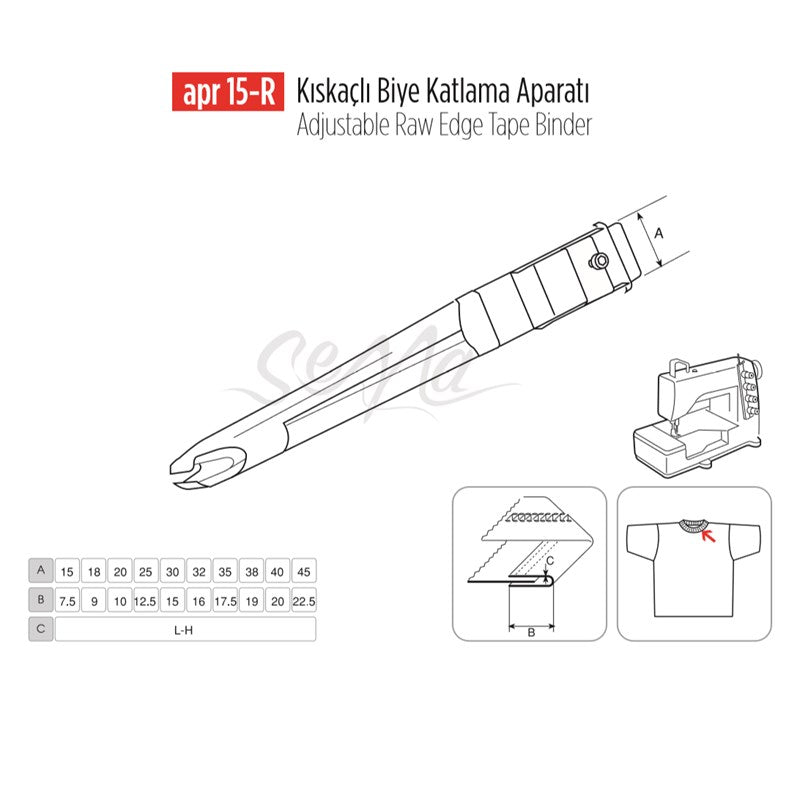 Kıskaçlı Biye Aparatı 40x20mm / APR 15-R
