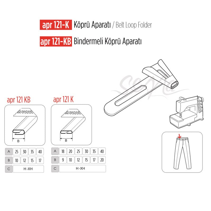 Köprü Aparatı Bindirmeli 25x10mm / APR 121-KB