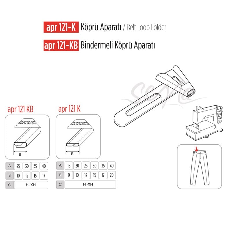 Köprü Aparatı Bindirmeli 28x14mm / APR 121-KB