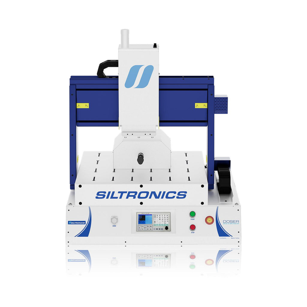 SILTRONICS “DOSER” CNC DOZAJLAMA MAKİNASI - MASA ÜSTÜ - 400 X 400 STEP MOTOR-AÇIK KABİN - 4 EKSEN