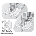 Ev Tipi Aile Dikiş Makinesi Çift Taraflı Plastik Nervür Ayak 9mm / 036 944 - görsel 3