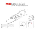 Biye Çift Kıvırma Klorat(Etek) Apara 28x7mm / APR 13-R