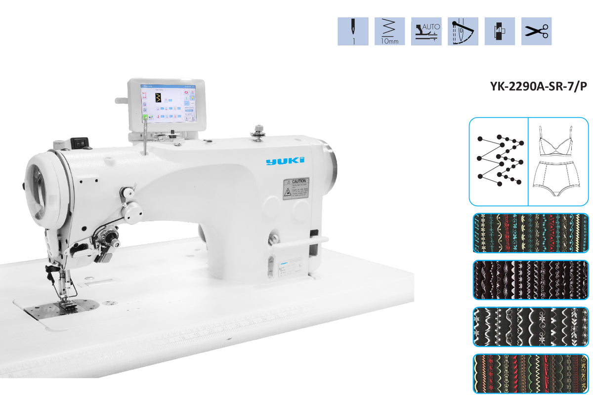 Yuki YK-2290A-SR-7/P Otomatik Zikzak Makinası İplik Kesicili Ful Piko